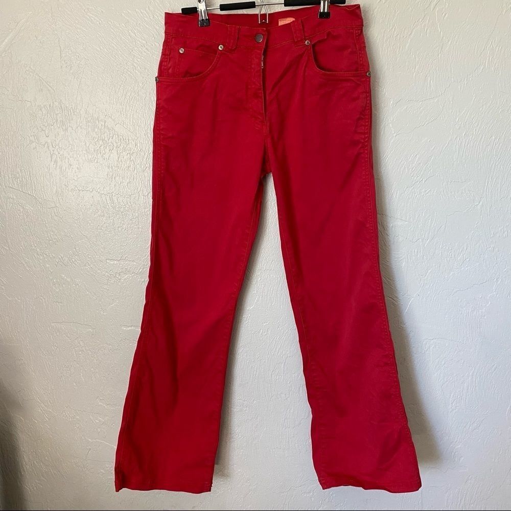 Blue Willi’s Red Wide Leg High Rise Pants